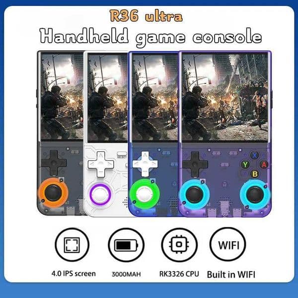 Retro R36 Ultra Handheld Video Game Console 40 Inch I Screen 128GB Preloaded Games Portable Pocket Player with Linux System T260424