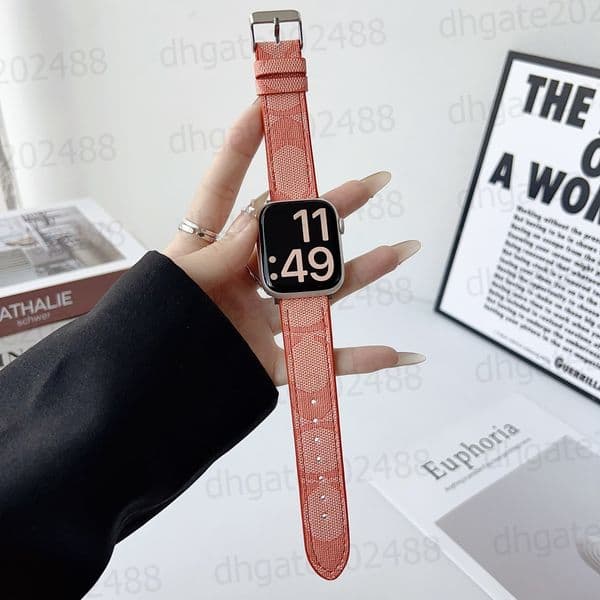 Top 2026 New Designer Style Suitable for Watch Strap 41/45/42/38/40/44mm Luxury Classic Printed Strap IWatch 8/7/6/5/4 High Quality PU Leather Replacement Strap Z260603