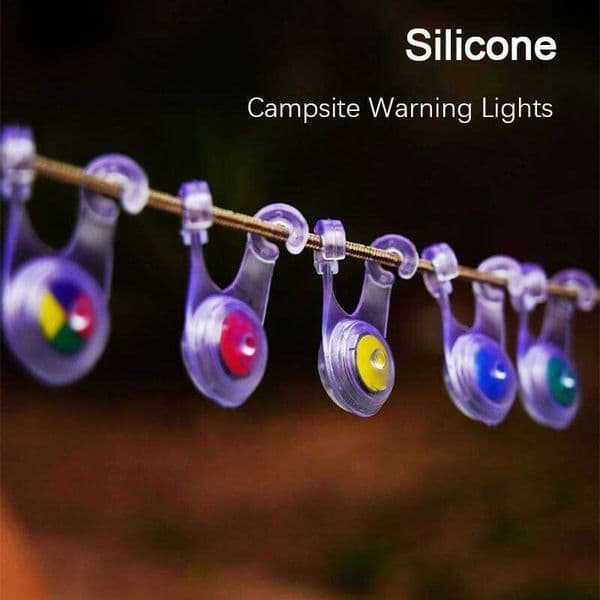 Outdoor Small LED Tent Rope Hanging Bicycle Warning Tail Lights Silicone Camping Flashing Lamps