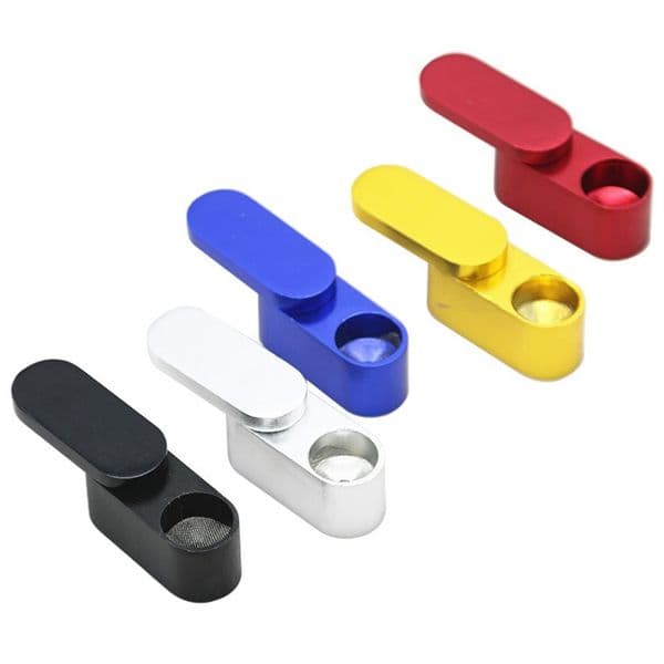 Wholesale High quality colorful mini Travel portable metal tobacco pipe Creative dry herb pipes for smoking