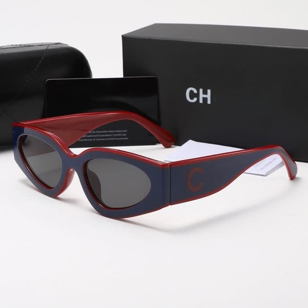 cc sunglass Designer sunglass women oval frame luxury sunglasses Fashion sun glasses monogram sunglasses high quality chan sunglasses With box sunglasses men 44e