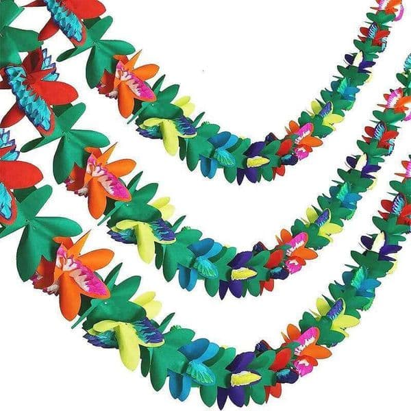 3M Colorful Wreaths and Ribbons Hawaii Summer Party Home Decorate Tropical Island Beach Holiday Supplies