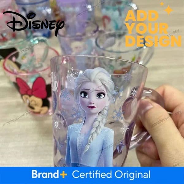 Designer Disney Princess Cups Frozen 2 Elsa Mickey Mouse Milk Cup AS Crystal Cup Kids Toothglass Cartoon Pixar Mermaid Minnie Mouse Cup Luxury