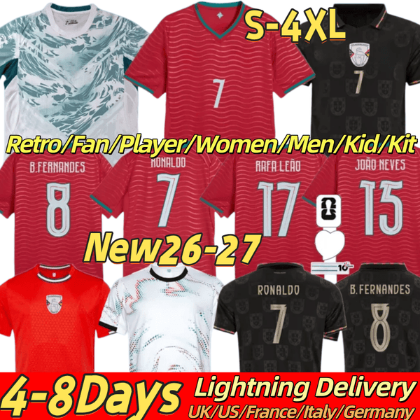 2026 World Cup Portugal CR7 Ronaldo El Bicho Captain Fantastic Rafa Wizard B Fee B Sii Vitinha JFelix Pepe Cancelo soccer jersey men women kid kit fan player