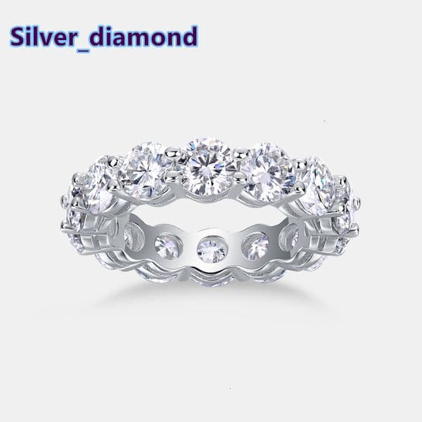 Exquisite Emerald-set Moissanite Ring All S925 Sterling Silver Plated with 18K Gold European and American Trendy Ring