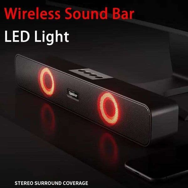 BT LED Light 4D Surround Speaker Home Theater Sound System Computer Soundbar For TV Subwoofer Wired Stereo Strong Bass 26L0427