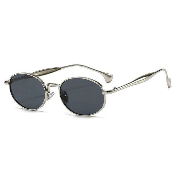 Metal Oval Lens Sunglasses UV Protection Retro Small Frame Sun Glasses Classic Brand Designer Eyepiece for Women Men Eyeglasses 26Y0427