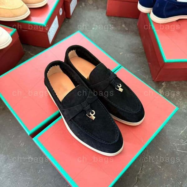 2026 New Men's Genuine Leather Casual Loafers, Flat Bean Sole Slip-On Lazy Shoes Lightweight Comfortable Daily Outdoor Walking Footwear -3