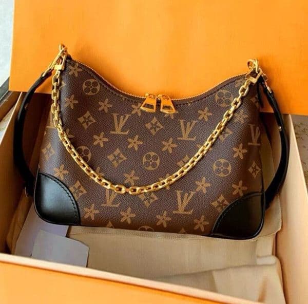 Top Luxury Designer Bags Women Shoulder Chain Bag Leather Shoulder Bags Boulogne Handbag Crossbody Bag Tote Bag Large Trend Fashion Handbags Black Flower AA02