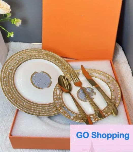 Luxury Designer Decor Quality China room Cutlery Cup European Household Set Creative Fruit Plate Dish Ceramic Bone Decoration For Home 6 17