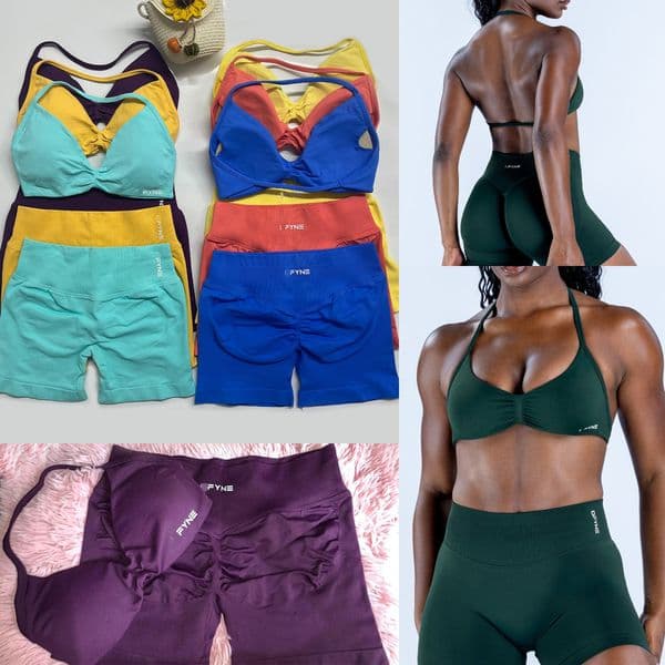 defyne two pieces Impact Yoga Gym Set 2 Piece yoga outfit Women Strappy Bra Top matching Workout sets Scrunch Shorts Sports Suit Fitness Clothes Seamless Yoga Set