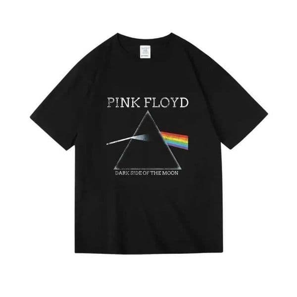 Floyd The Dark Side of the Moon Album Cover Vintage T-Shirt Unisex Loose Cotton Hip-Hop Style Women And Men T-shirts L260427