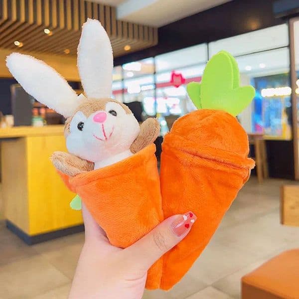 STOCK Transform Into A Carrot Rabbit Plush Toy Wholesale Backpack Cartoon Doll Keychain Ornament Hj26425 Free Shipping
