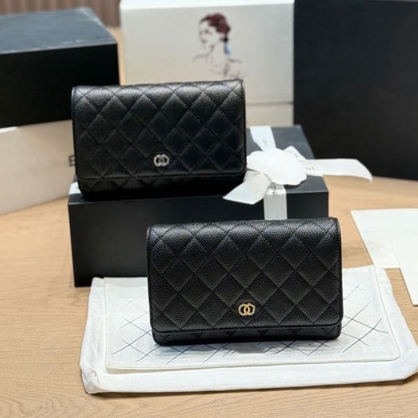 Hot designer bag W O C bag 19 shoulder bag women's high-quality caviar diamond mesh bag with box high-quality chain bag multi-color crossbody bag 002