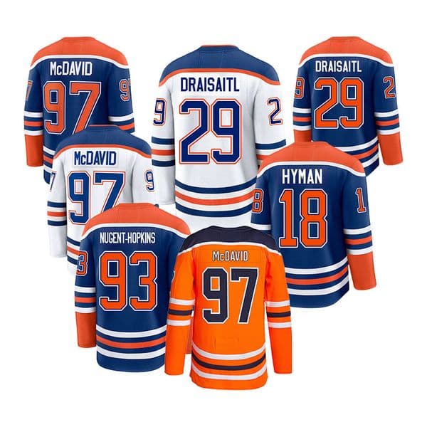29 Leon Draisaitl 97 Connor McDavid Wholesale 2026 New All Style Stitched Ice Hockey Jersey Orange Blue
