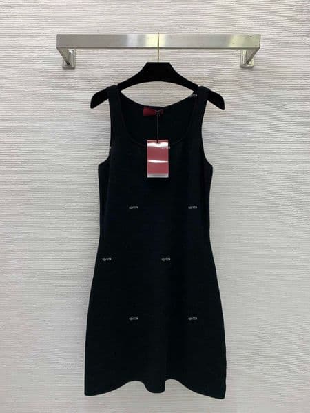 New Crew neck women dress Summer lady dresses women designer clothes minimalist knitted vest skirt A034X01N073
