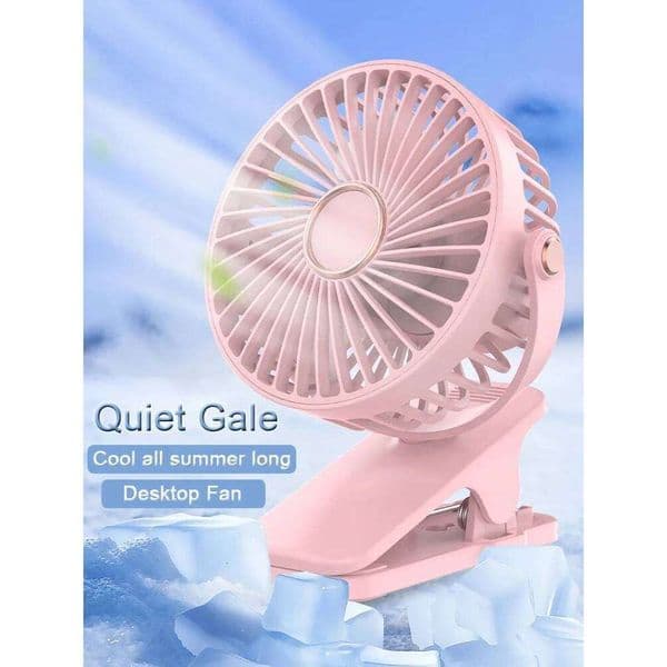 Portable USB Mini Handheld Clip Convenient And Ultra-quiet Electric Fan Rechargeable Student Cute Small Cooling Ventilador