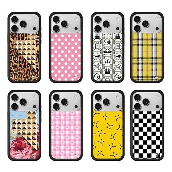 Wildflower Plaid Heart 3D WF Phone Case For iPhone 17 Pro 12 13 14 15 Plus 16 Pro Max Cover Cute Funda Polka Dots Shockproof Cov T260424