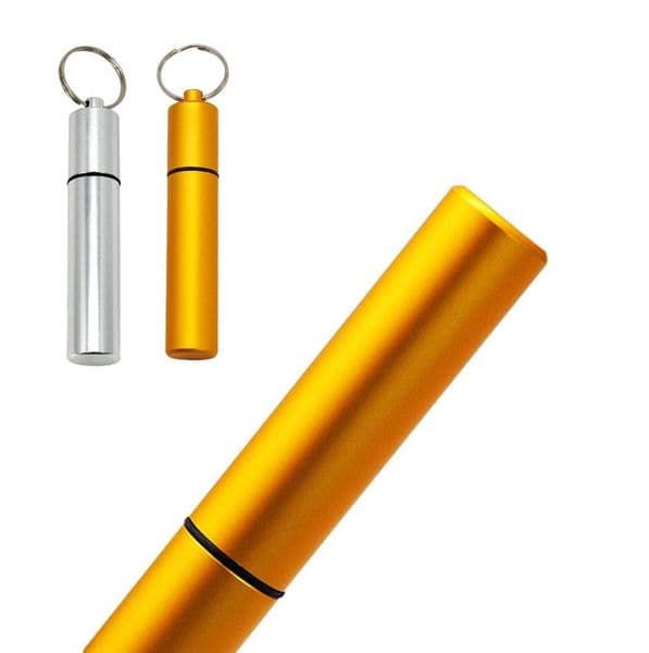 Smoking pipes New aviation aluminum metal storage tube portable pendant shaped aluminum alloy box storage bottle