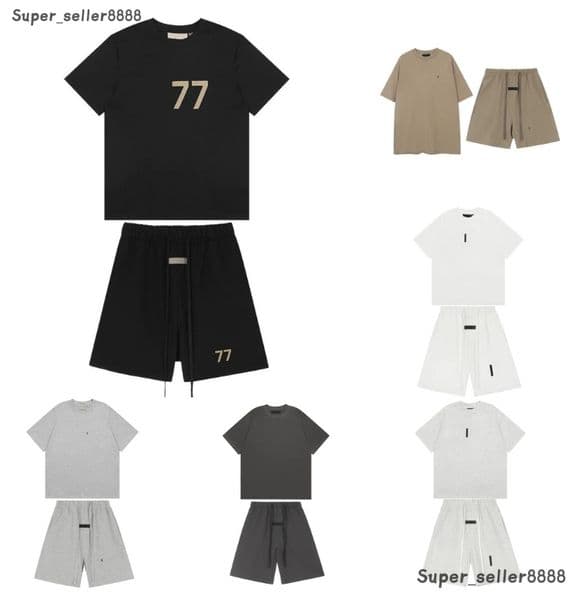 ksuits Trendy Outfits Printed Tshirt Cotton Round Neck Letter Print Shorts Y2K Couple T Shirt High Street Popular Mens 2 piece Set Z260520
