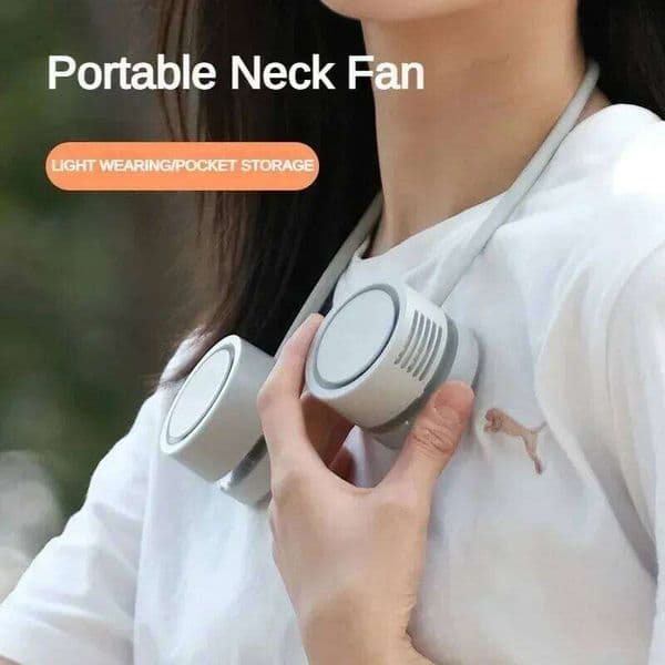 Foldable Hanging Summer Sport Rechargeable Mini Neck Mute Turbo 3-Gears Adjustment Electric Portatil Fan