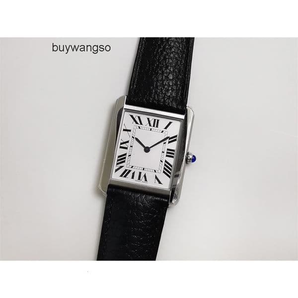 Top quality tanks watch super clone watches watch women designer mens watch swiss quartz movement sapphire glass leather strap 22mm with box FFSP