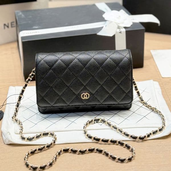 Hot designer bag W O C bag 19 cm shoulder bag women's high-quality caviar diamond mesh bag with box high-quality chain bag multi-color crossbody bags 010