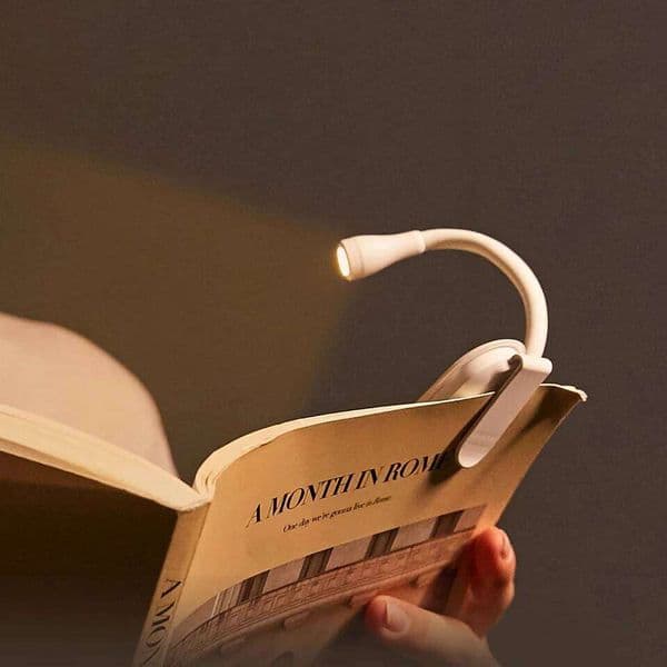 3 Color Mini LED Book Light Eye Protection Adjustable Clip 360° Flip Study Lamp Rechargeable For Travel Bedroom Reading