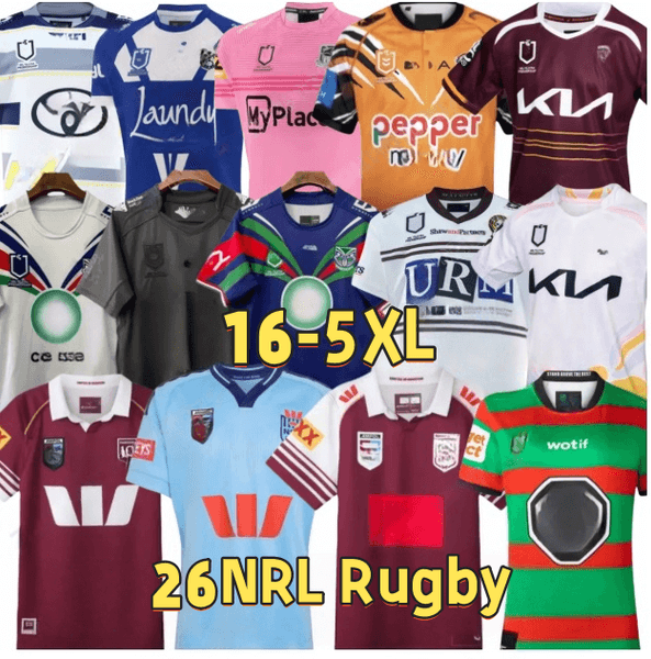 16-5XL 2026 2027 NRL Rugby jersey Training Uniform Warrior Dog Rooster Bad Horse Raider Men Kids Set Short Sleeve Sports Jersey -