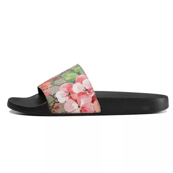 Embossed Designer slipper Sandals Men Women Slippers Flat Mules Platform Embroidered Slides Vintage Printing Tartan stock in USA #774