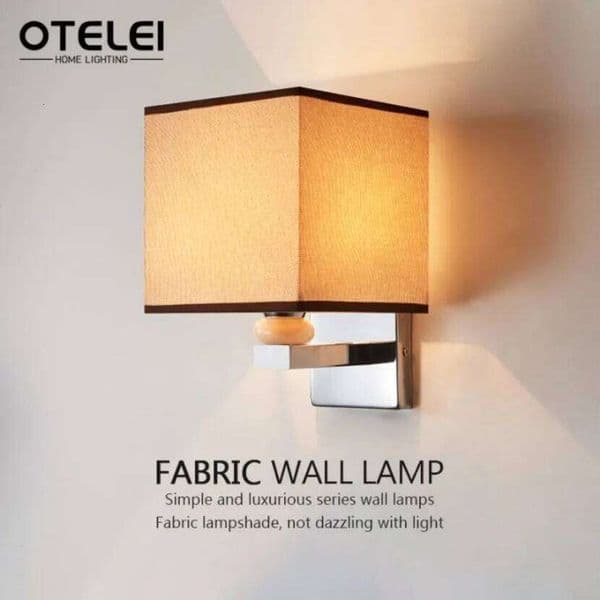 European E27 Bulb AC85-265V Creative Fabric Corridor Wall Lamp Bedroom Hotel Bedside Modern Style