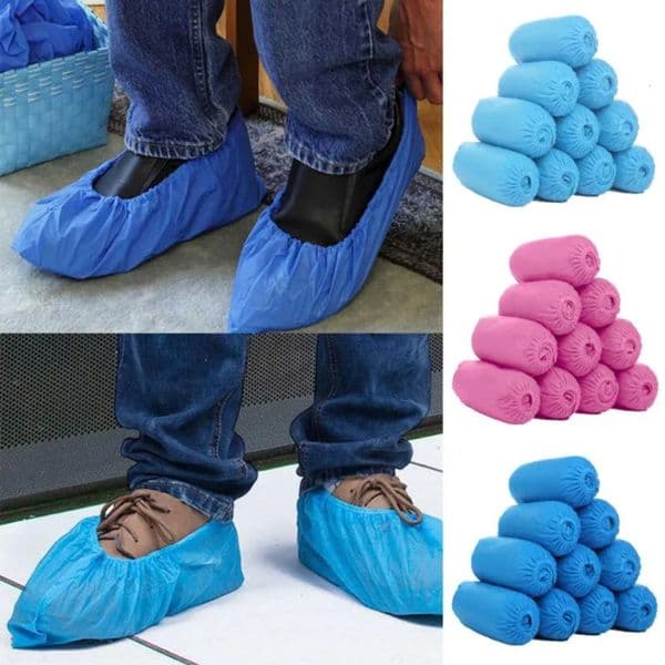 Luxury Designer Decor Non Cover room - 200 Pcs Disposable Overshoes, Dustproof Shoe Protector Covers, Slip Resistant, Ideal For Cleaning, La 6 12
