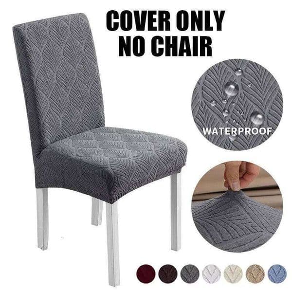 1/4/6PCS High Elasticity Jacquard Covers Leaf Pattern Removable Chair Protector for Dining Room Hotel Banquet Wedding 26Y0427