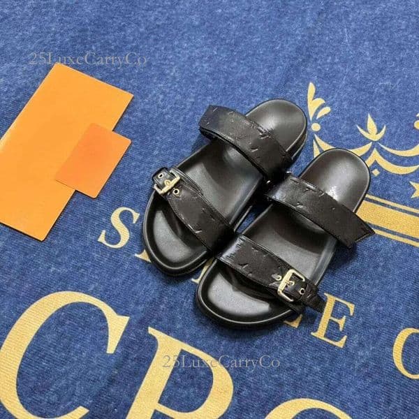 lvs designer sandals Murakami Bom Dia Cherry designer womens men luxury lvs sandals leather slippers slides summer beach sandal Comfortable Slippers Top 35-45 677