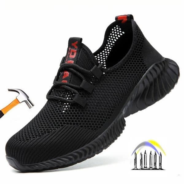 summer work shoes with protection breathable Lightweight safety shoes with iron toe anti-stab anti-slip working summer shoes 260424