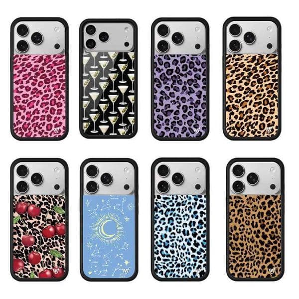 New Wildflower Leopard Cherry Phone Case for iPhone 17 Pro Max 16 Plus 17 Air 12 13 14 15 16 Cover 3D WF Cartoon Protective Cove T260424