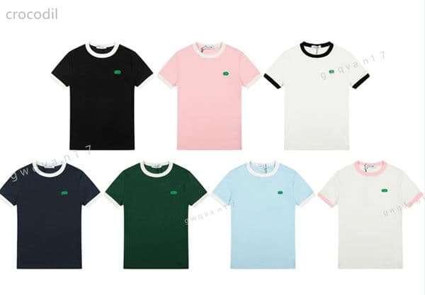 Designer crocodil New Style Women's brand Tees Shirts Summer Slim Top street Womens Luxury Round Neck Solid casual T Shirt Stretch Pullover Tshirts breathable soft
