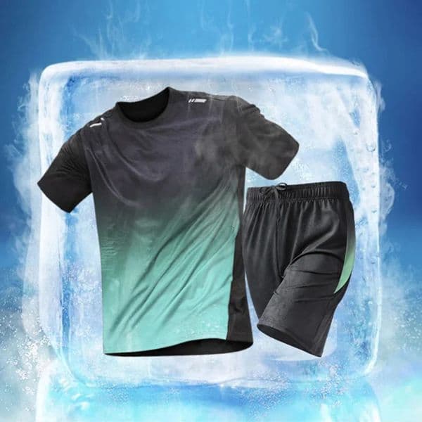 Plus Size Summer Mens T-Shirt Shorts Set Men Badminton Top Quick Drying Fitness Training Sport Outdoor Casual Running Tracksuit 260427