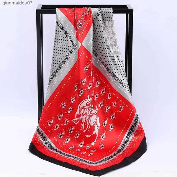 Fashionable Silk Scarf Womens Spring Autumn Versatile Satin Face Scarf Multi-Functional Decorative Head Scarf Shawl L260523 L260427