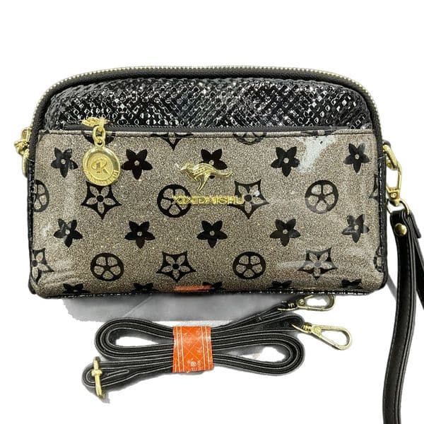 OULAIMEIZI Spring and Summer Cross border New Style Double Layer Fashion Casual Versatile Premium Glossy Leather Shoulder Crossbody Bag