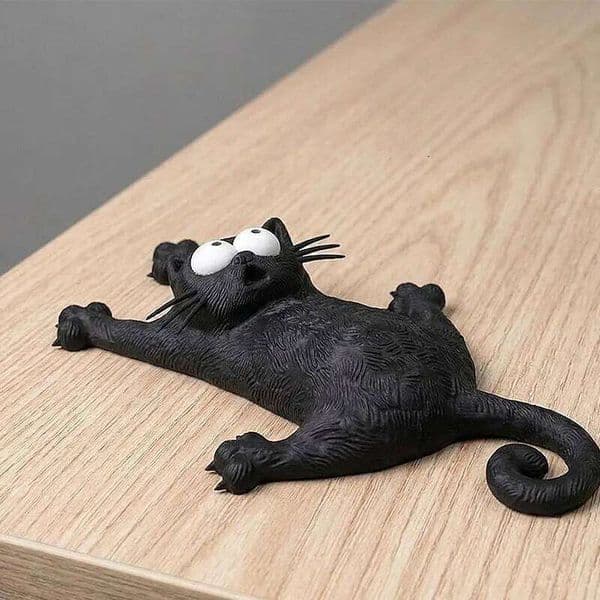 26ss Fun 3D Black Cat Climbing Magnetic Patch Suitable For Kitchen Refrigerator Home Decoration Souvenir Gifts