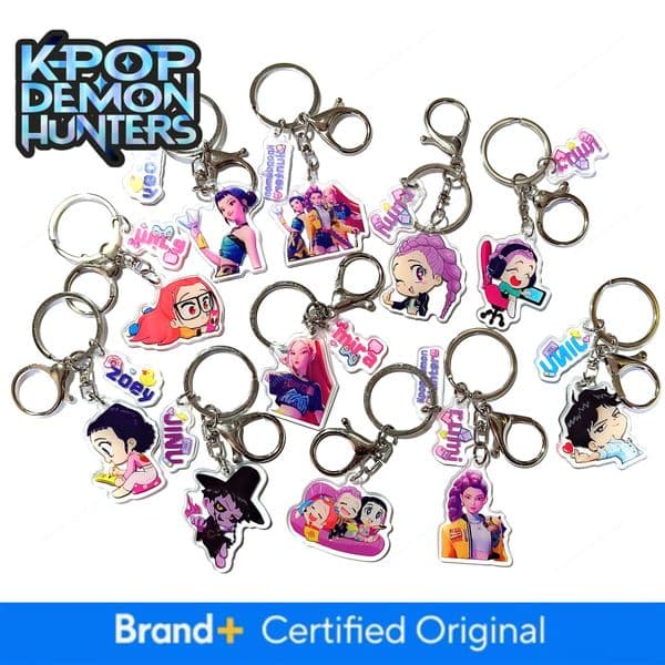 Cross-Border Demon Slayer Anime Merchandise Girl Group Acrylic Keychain Two-Piece Set Pendant Backpack Student Gift Luxury Goods