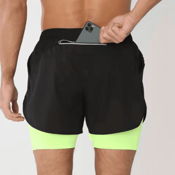 Men's Shorts 2026 Men Running Gym Sports 2 In 1 Quick Dry Workout Training Fitness Jogging Short Pants Summer