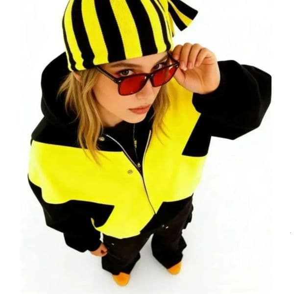Y2K Harajuku Punk Hoodie Color Block Splice X Pattern Jacket High Street Retro Gothic Trendy Sweatshirt Unisex Loose Clothing 260427