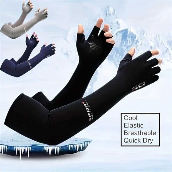 Cycling UV Protection Arm Covers Breathable QuickDrying Sleeves AntiSlip Ice Silk Men Women Sport Guards 260206