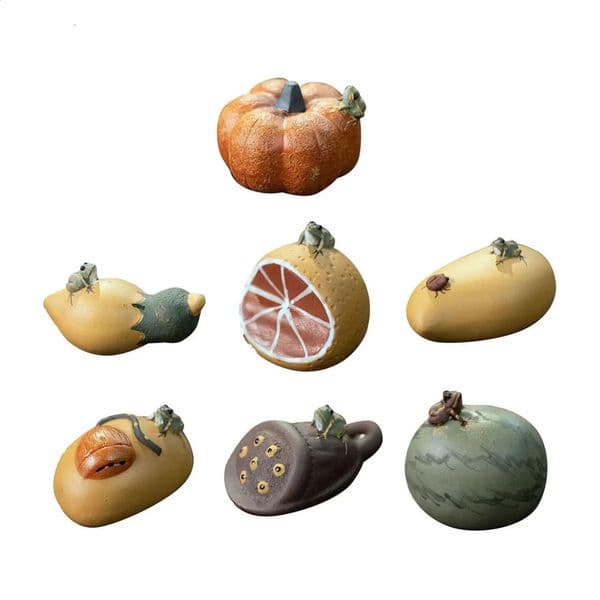 room Luxury Designer Decor Purple Clay Collectibles Lovely Small Craftsmanship Tea Pet Figurine For Shelf Cabinet Living Room Desktop Office 6 14