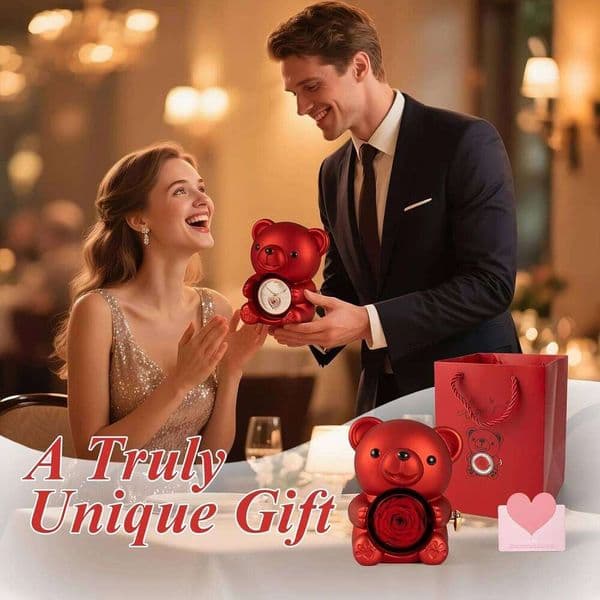 Cute Bear Box, Creative Romantic Party Favor Surprise Jewelry Case, Ideal for Mother's Day, Birthday, Anniversary