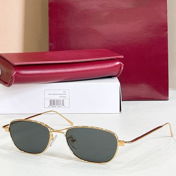 Luxury Sunglasses 2218S Womens Designer Golden Metal Frame Oval Glasses Mens Womans Outdoor Leisure Business Sunglasses UV400 Protection Belt Brand Packaging Box