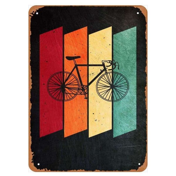 Huge Assorted Vintage Bicycle Metal Signs Bundle - Retro Cycling Quote Wall Art for Garage Man Cave Home Decor 26H0426