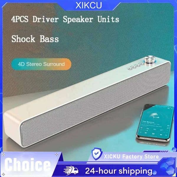 BT Subwoofer Soundbar TV Audio Echo Wall Computer Home Theater Music Wireless Blueooth Speaker Gift 26L0427